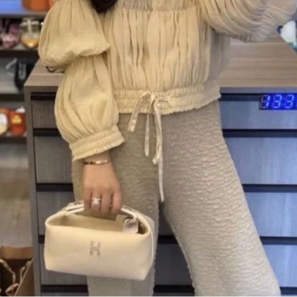 Canvas Hermes Style Bride-A-Brac style PM - New - Cream